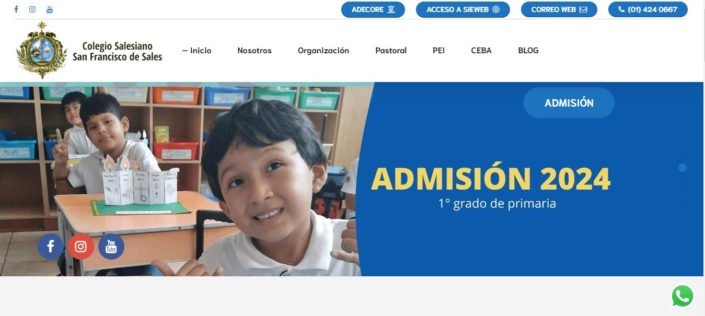desarrollo web colegio primarria secundaria