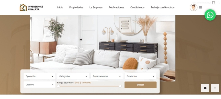 Diseño venta bienes raíces inmuebles