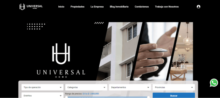 diseño web bienes raíces inmobiliaria